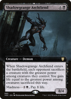 Shadowgrange Archfiend (Extended Art) [Innistrad: Crimson Vow Commander]-1