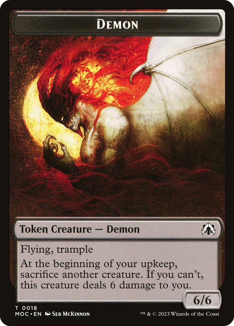 Demon (TMOC-018) - March of the Machine Commander Tokens-1