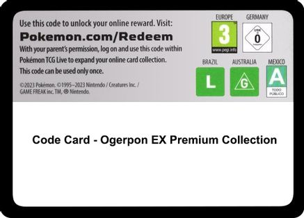 Code Card - Ogerpon EX Premium Collection  Miscellaneous Cards & Products - Code Card-1