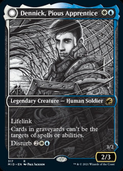 Dennick, Pious Apprentice // Dennick, Pious Apparition (Showcase Eternal Night) [Innistrad: Midnight Hunt]-1