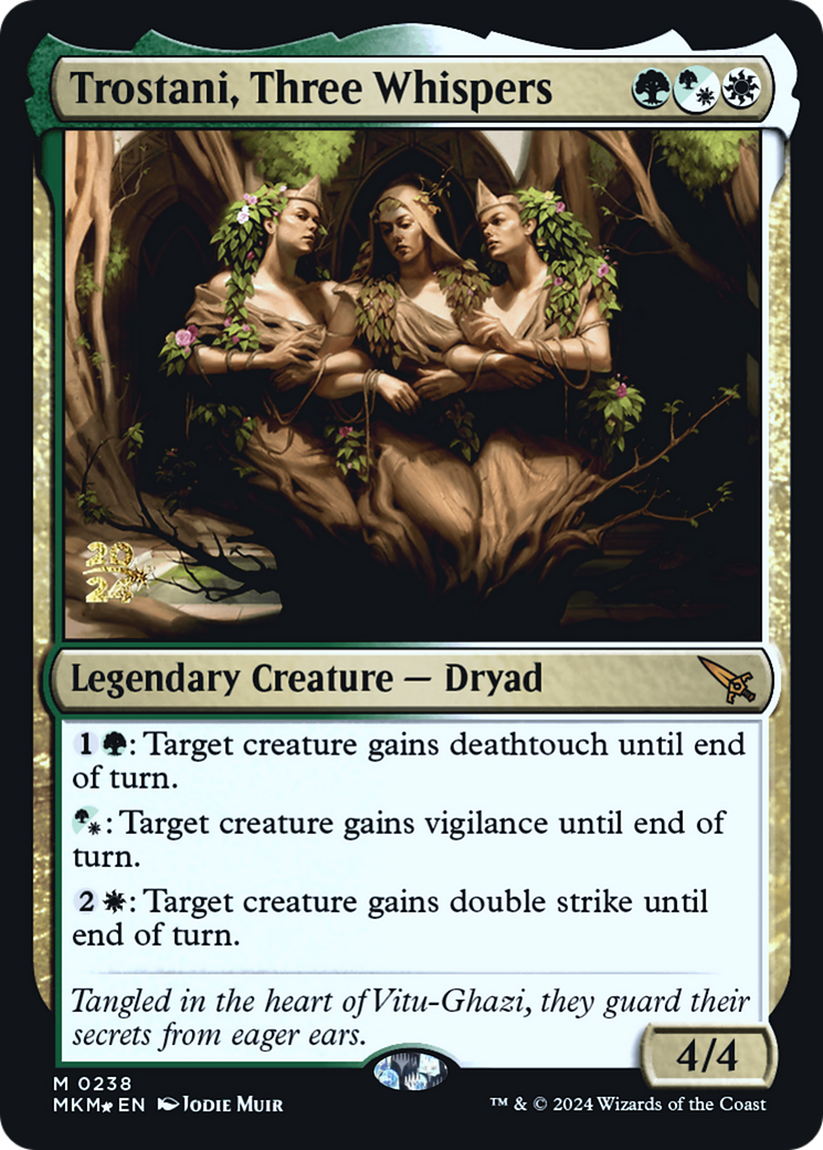 Trostani, Three Whispers (PRE-238) - Murders at Karlov Manor Promos Foil-1