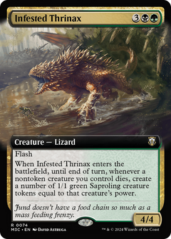 Infested Thrinax (Extended Art) [Modern Horizons 3 Commander]-1