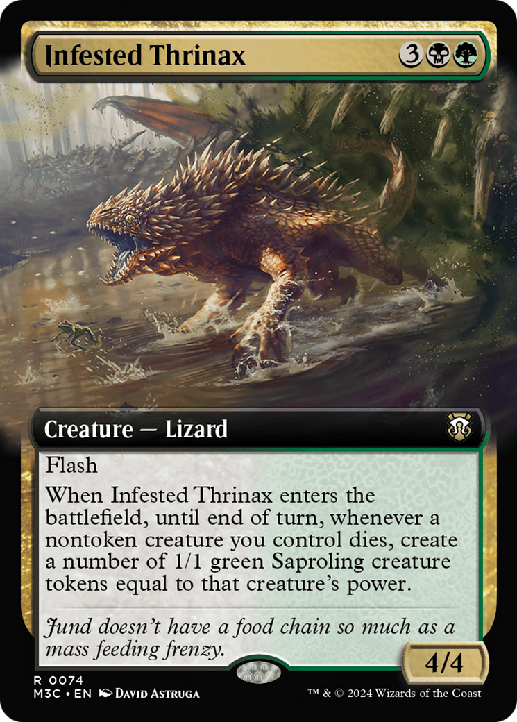 Infested Thrinax (Extended Art) [Modern Horizons 3 Commander]-1