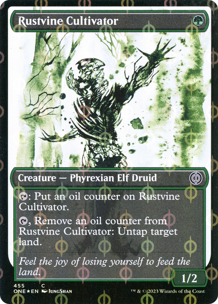 Rustvine Cultivator (Showcase Ichor Step-and-Compleat Foil) [Phyrexia: All Will Be One]-1