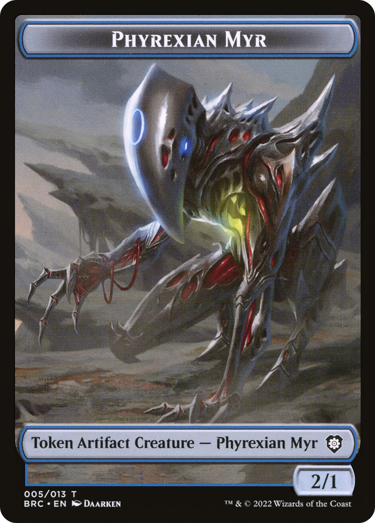 Phyrexian Myr (TBRC-005) - The Brothers' War Commander Tokens Foil-1