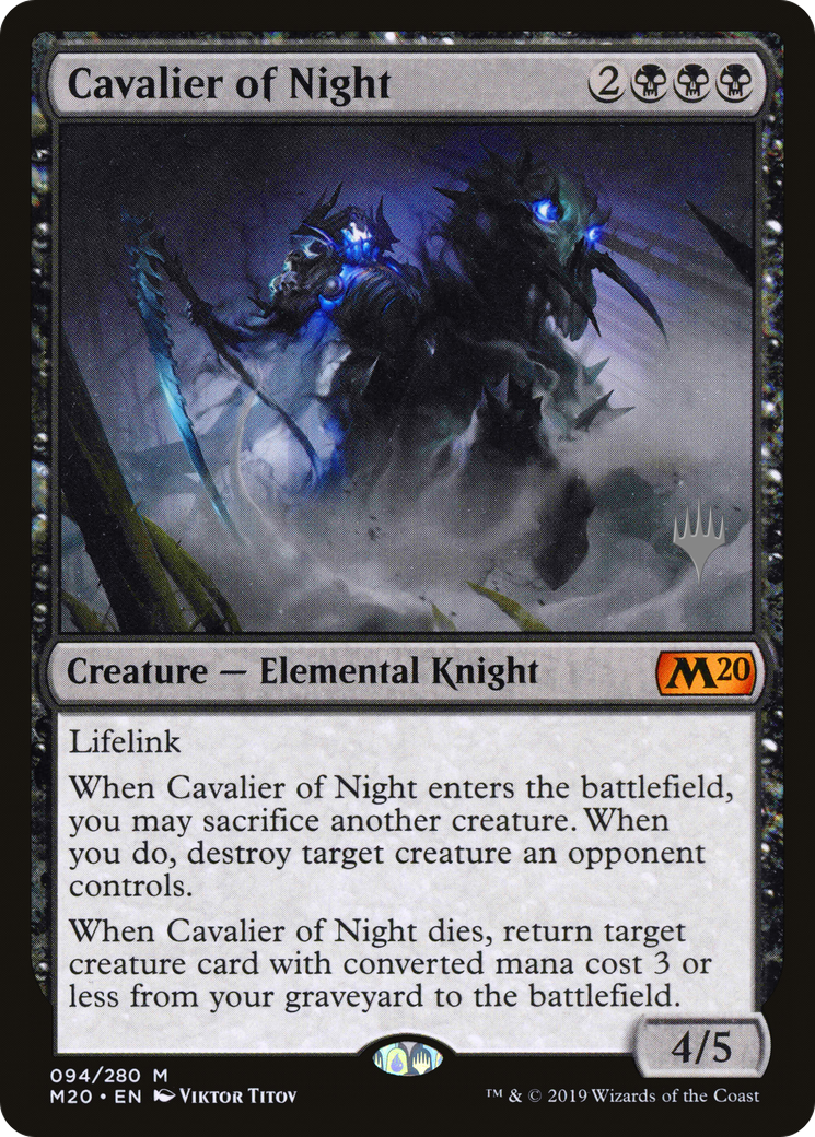 Cavalier of Night (Promo Pack) [Core Set 2020 Promos]-1