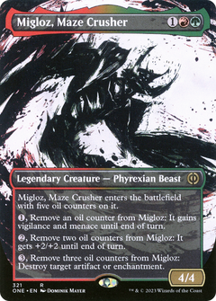 Migloz, Maze Crusher (Borderless Ichor) [Phyrexia: All Will Be One]-1