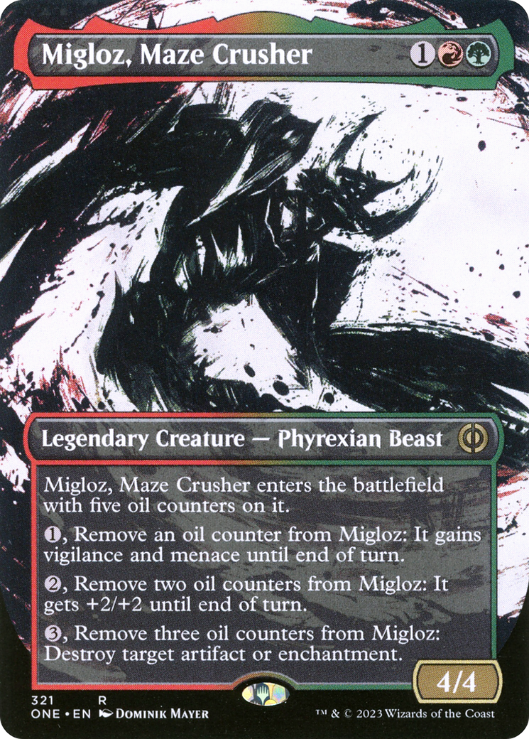 Migloz, Maze Crusher (Borderless Ichor) [Phyrexia: All Will Be One]-1