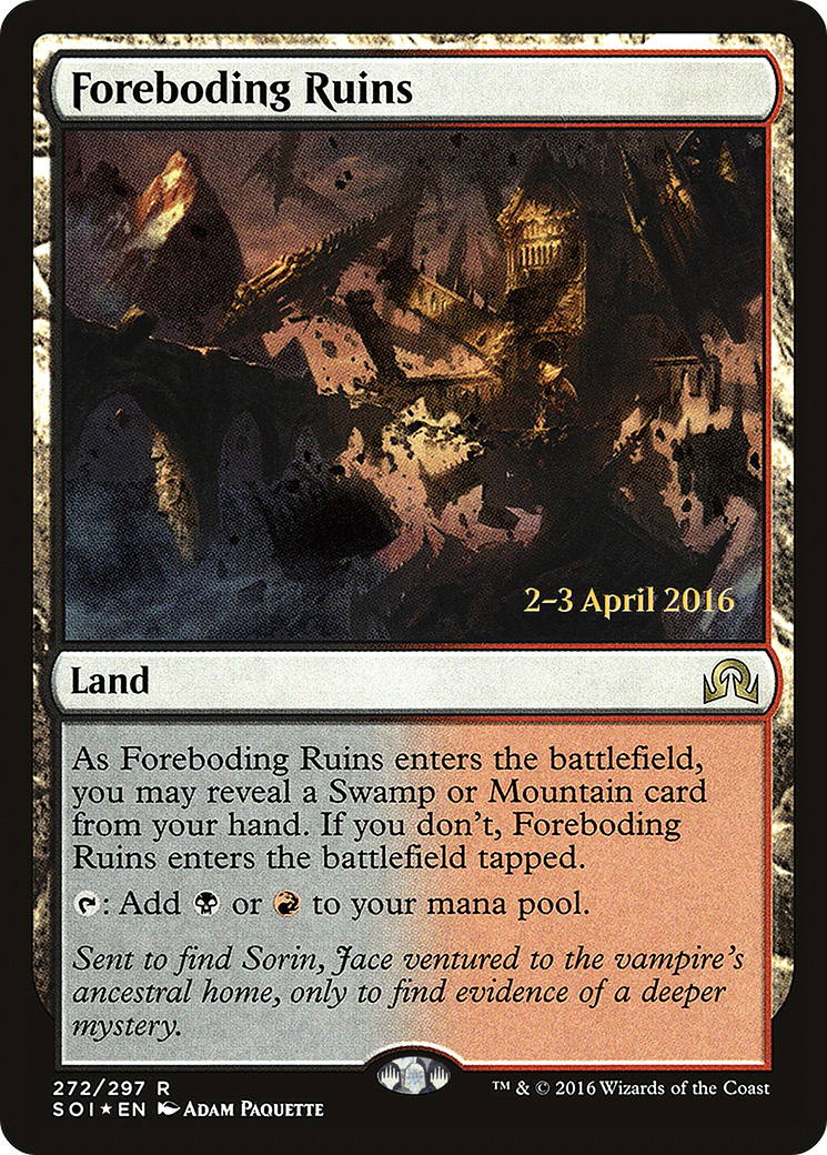 Foreboding Ruins [Shadows over Innistrad Prerelease Promos]-1