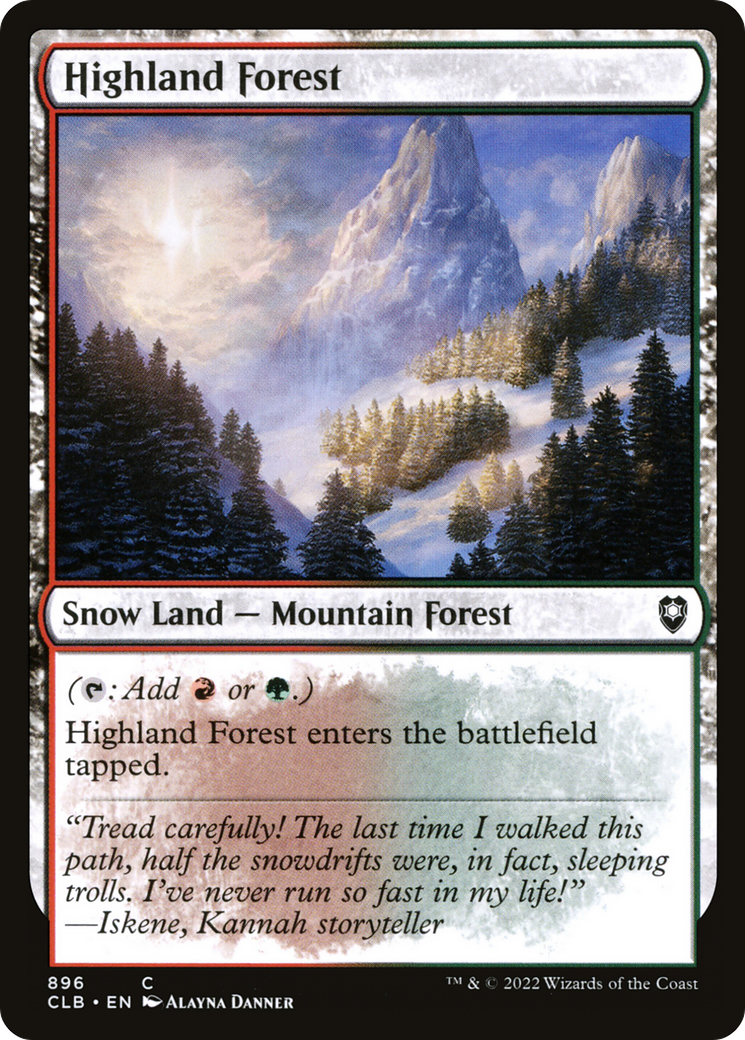 Highland Forest [Commander Legends: Battle for Baldur's Gate]-1