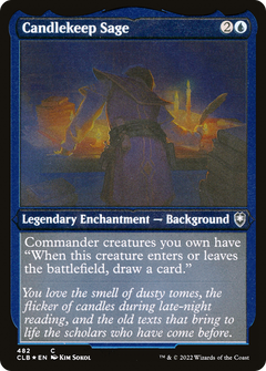 Candlekeep Sage (CLB-482) - Commander Legends: Battle for Baldur's Gate Etched Foil-1