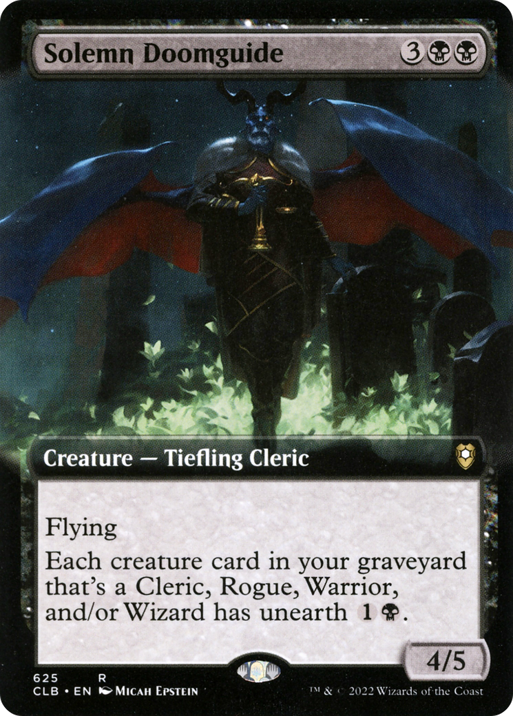 Solemn Doomguide (Extended Art) [Commander Legends: Battle for Baldur's Gate]-1