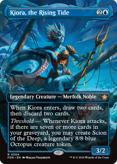 Kiora, the Rising Tide (Borderless) [Foundations]-1
