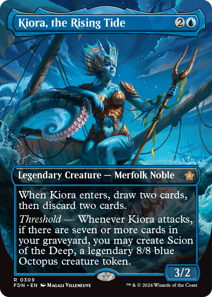 Kiora, the Rising Tide (Borderless) [Foundations]-1