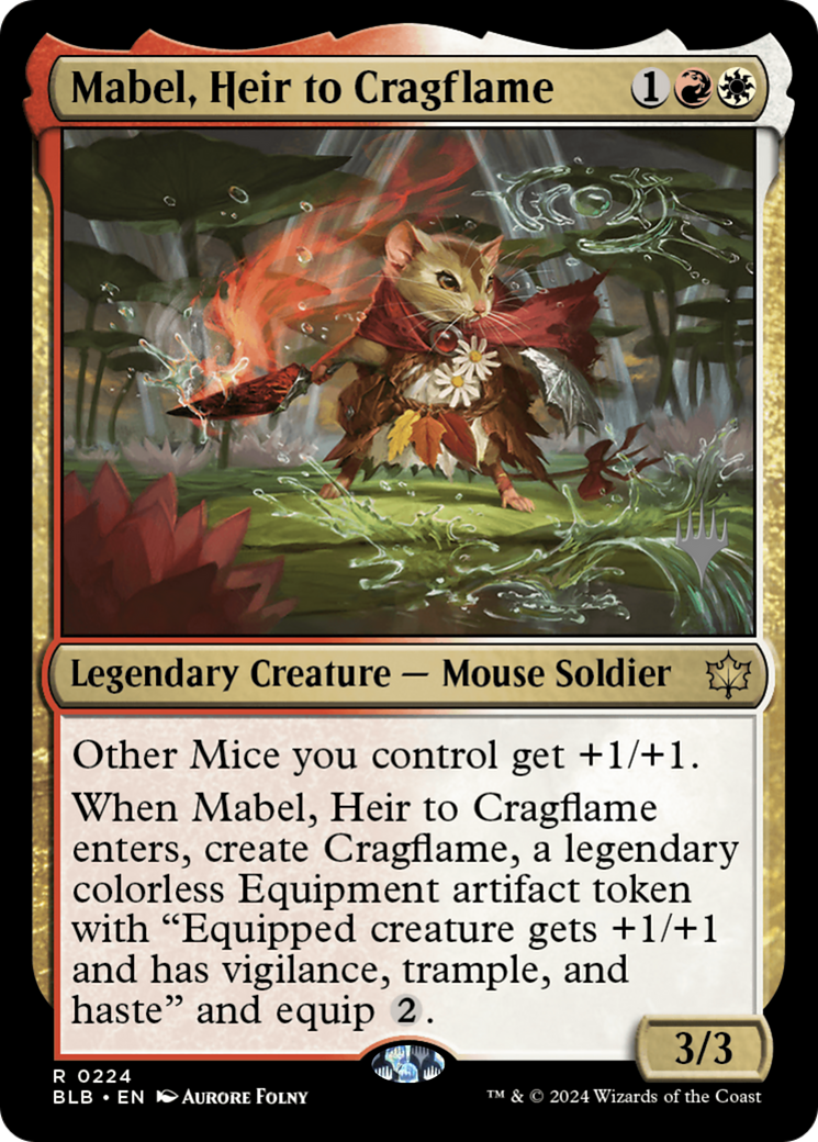 Mabel, Heir to Cragflame (Promo Pack) [Bloomburrow Promos]-1