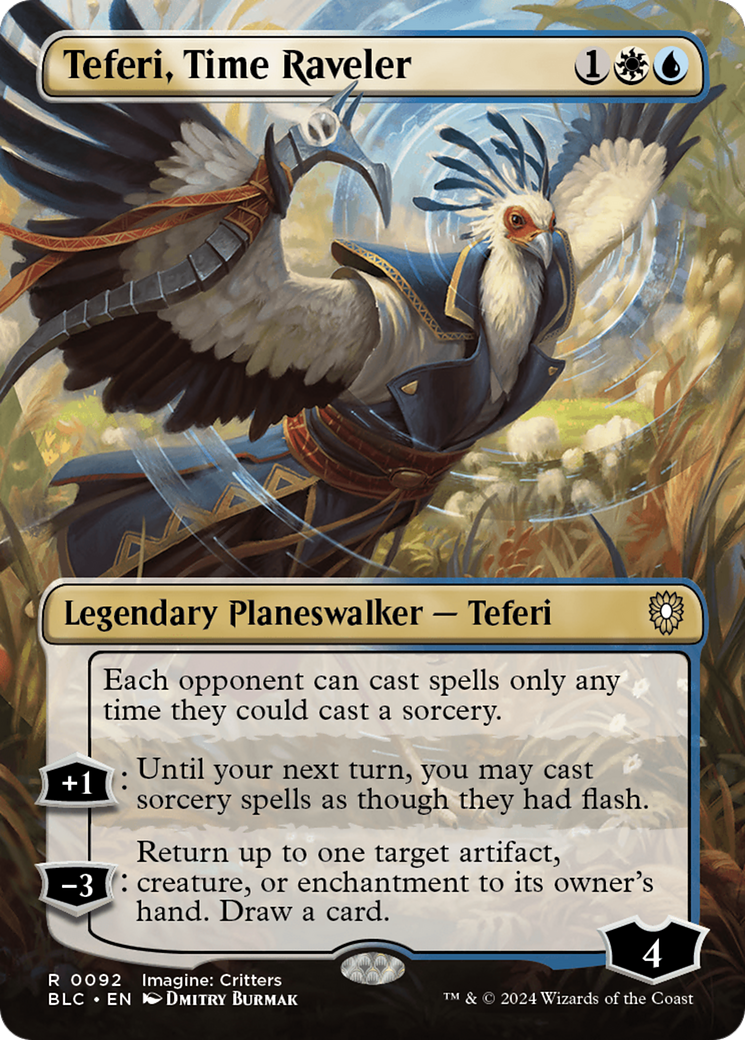 Teferi, Time Raveler (Borderless) [Bloomburrow Commander]-1