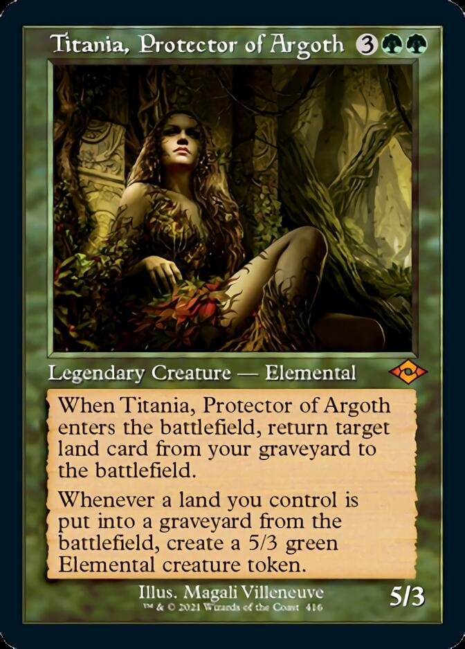 Titania, Protector of Argoth (Retro Foil Etched) [Modern Horizons 2]-1