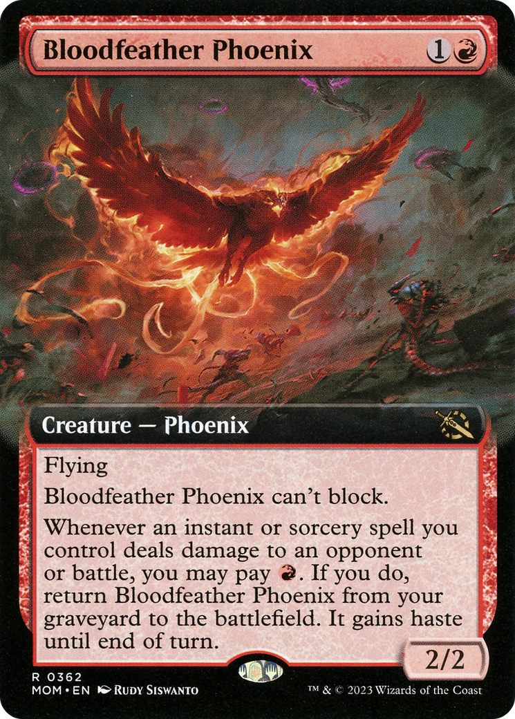 Bloodfeather Phoenix (Extended Art) [March of the Machine]-1