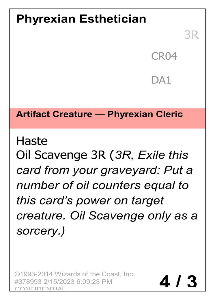 Phyrexian Esthetician (UNK-CR04C) - Unknown Event-1