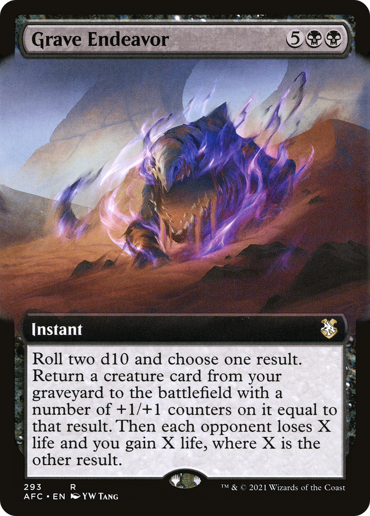 Grave Endeavor (Extended Art) [Dungeons & Dragons: Adventures in the Forgotten Realms Commander]-1