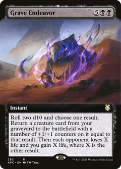 Grave Endeavor (Extended Art) [Dungeons & Dragons: Adventures in the Forgotten Realms Commander]-1