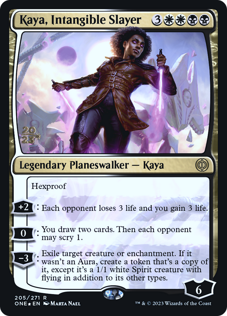 Kaya, Intangible Slayer [Phyrexia: All Will Be One Prerelease Promos]-1