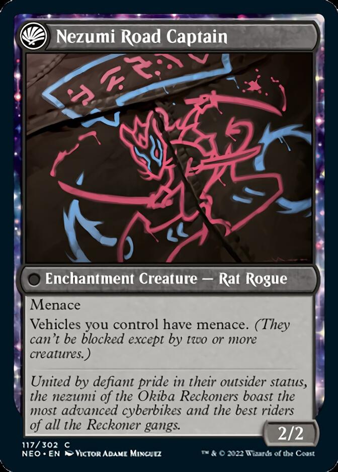 Okiba Reckoner Raid // Nezumi Road Captain [Kamigawa: Neon Dynasty]-2