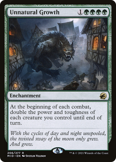 Unnatural Growth (PPMID-206) - Innistrad: Midnight Hunt Promos-1