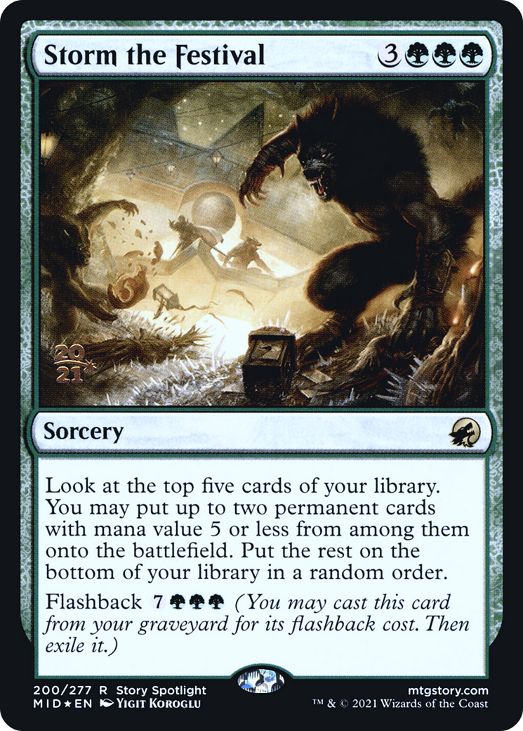 Storm the Festival [Innistrad: Midnight Hunt Prerelease Promos]-1