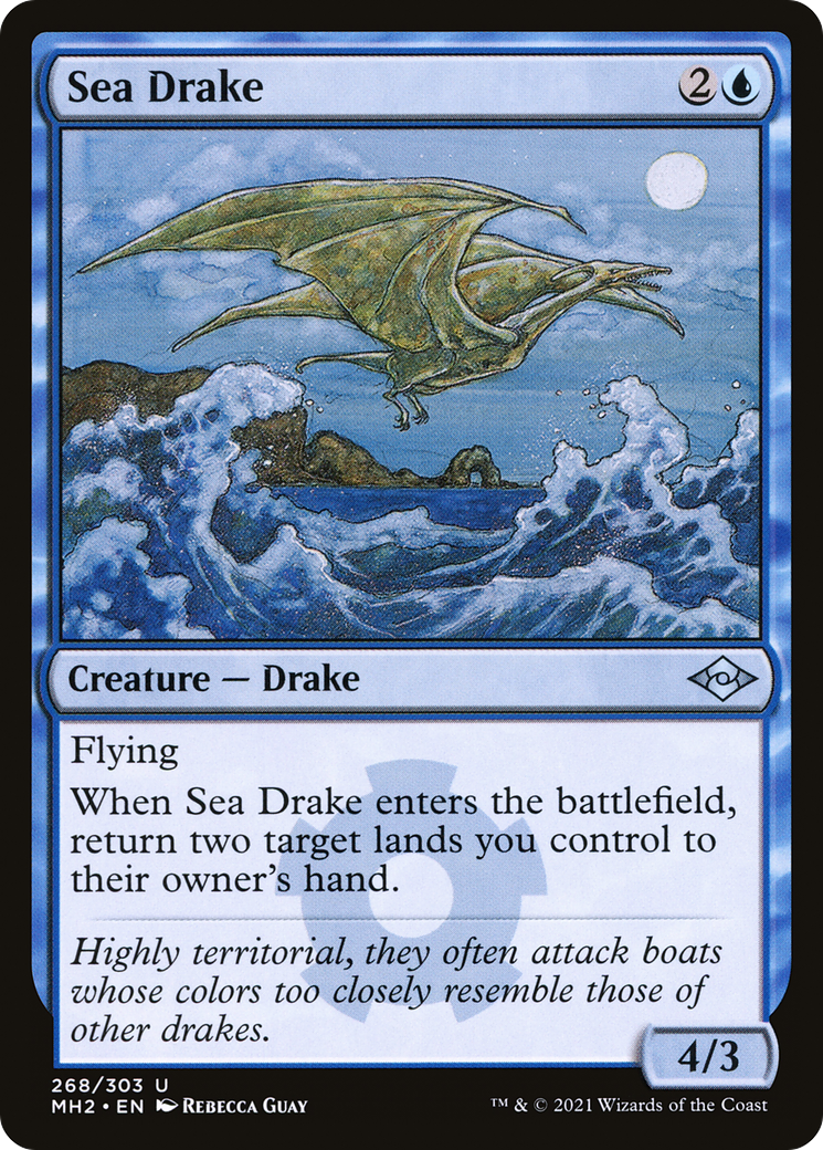 Sea Drake (MH2-268) - Modern Horizons 2 Etched Foil-1