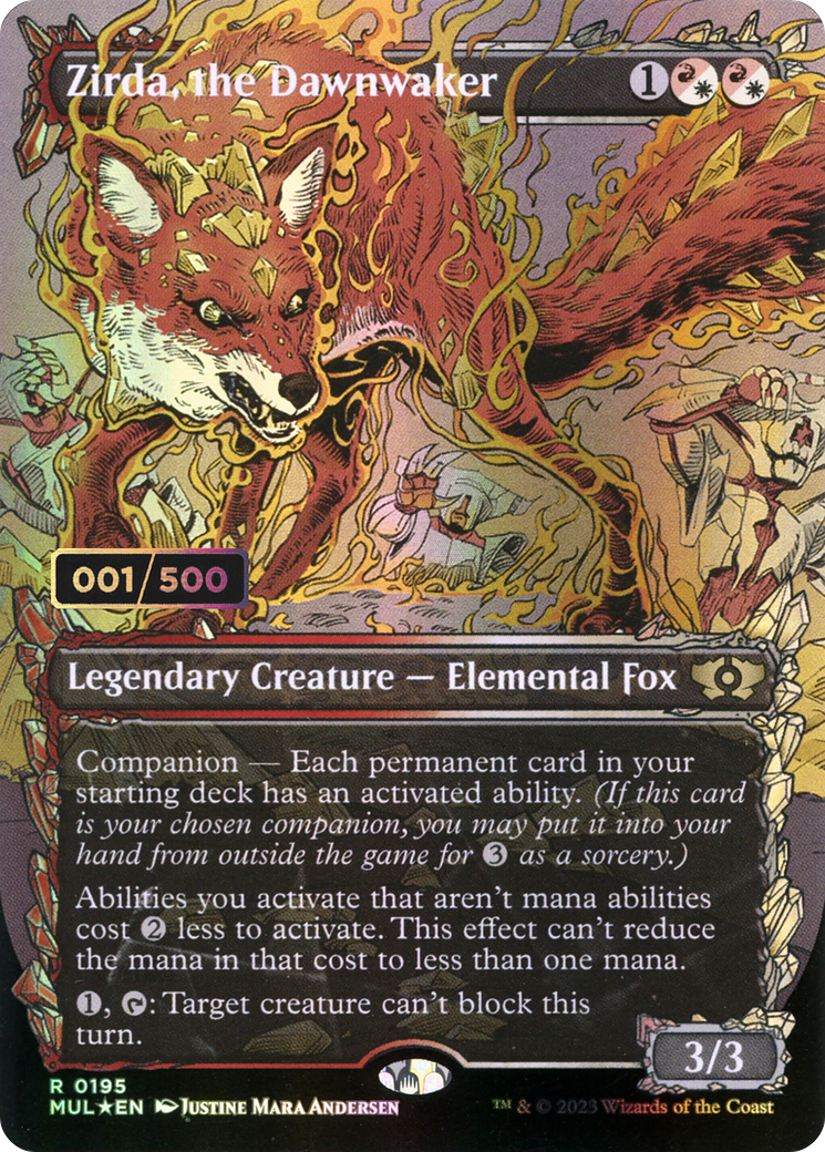 Zirda, the Dawnwaker (Serial Numbered) (MUL-195) - Multiverse Legends: (Showcase) (Borderless) Foil-1