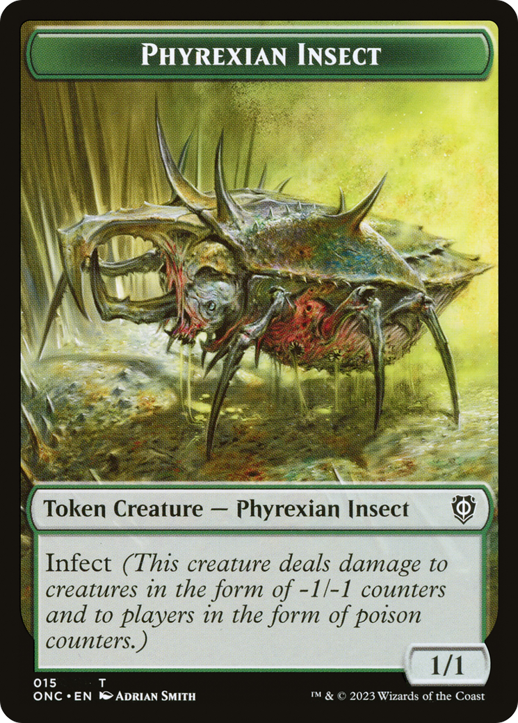 Phyrexian Insect (TONC-015) - Phyrexia: All Will Be One Commander Tokens-1