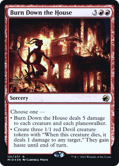 Burn Down the House [Innistrad: Midnight Hunt Prerelease Promos]-1