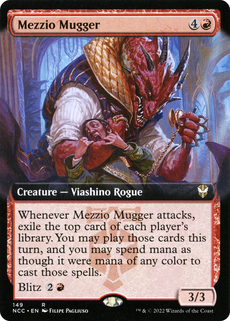 Mezzio Mugger (Extended Art) [Streets of New Capenna Commander]-1