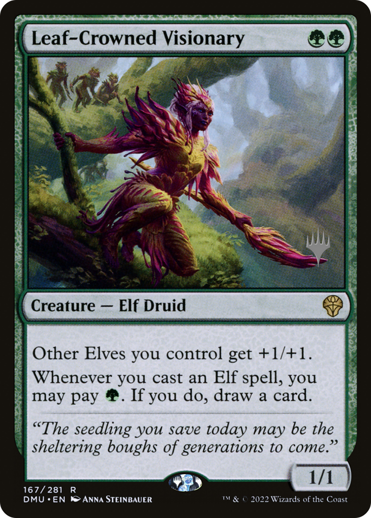 Leaf-Crowned Visionary (Promo Pack) [Dominaria United Promos]-1