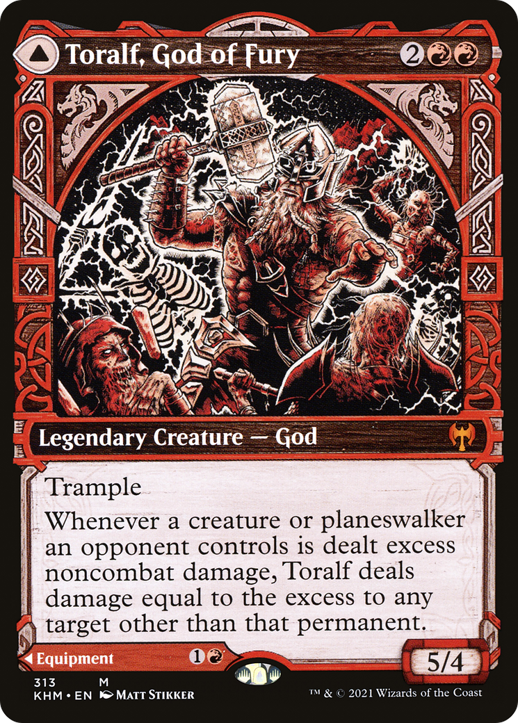 Toralf, God of Fury // Toralf's Hammer (Showcase) [Kaldheim]-3