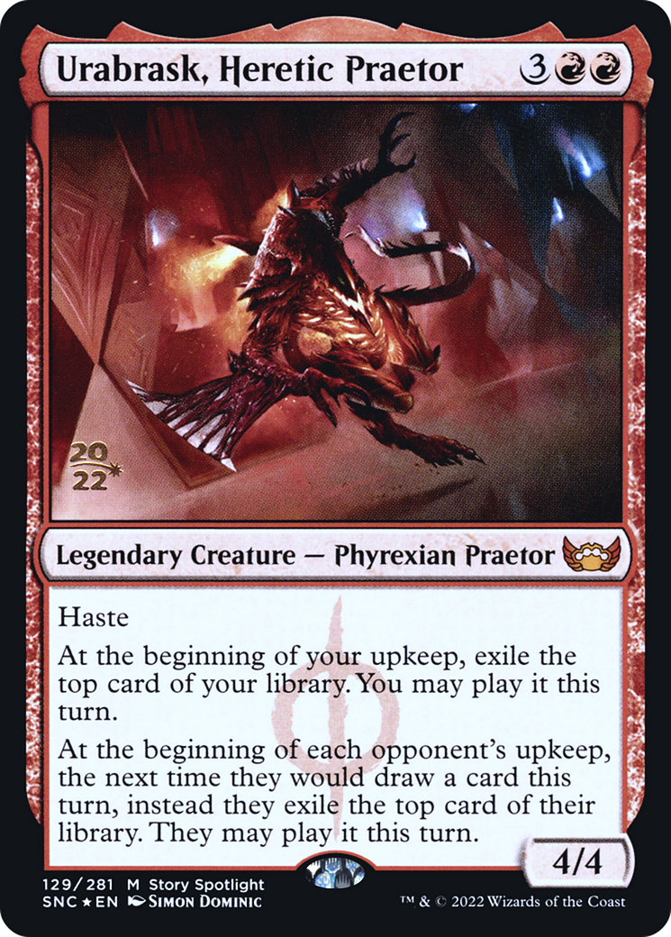 Urabrask, Heretic Praetor (PRE-129) - Streets of New Capenna Promos Foil-1