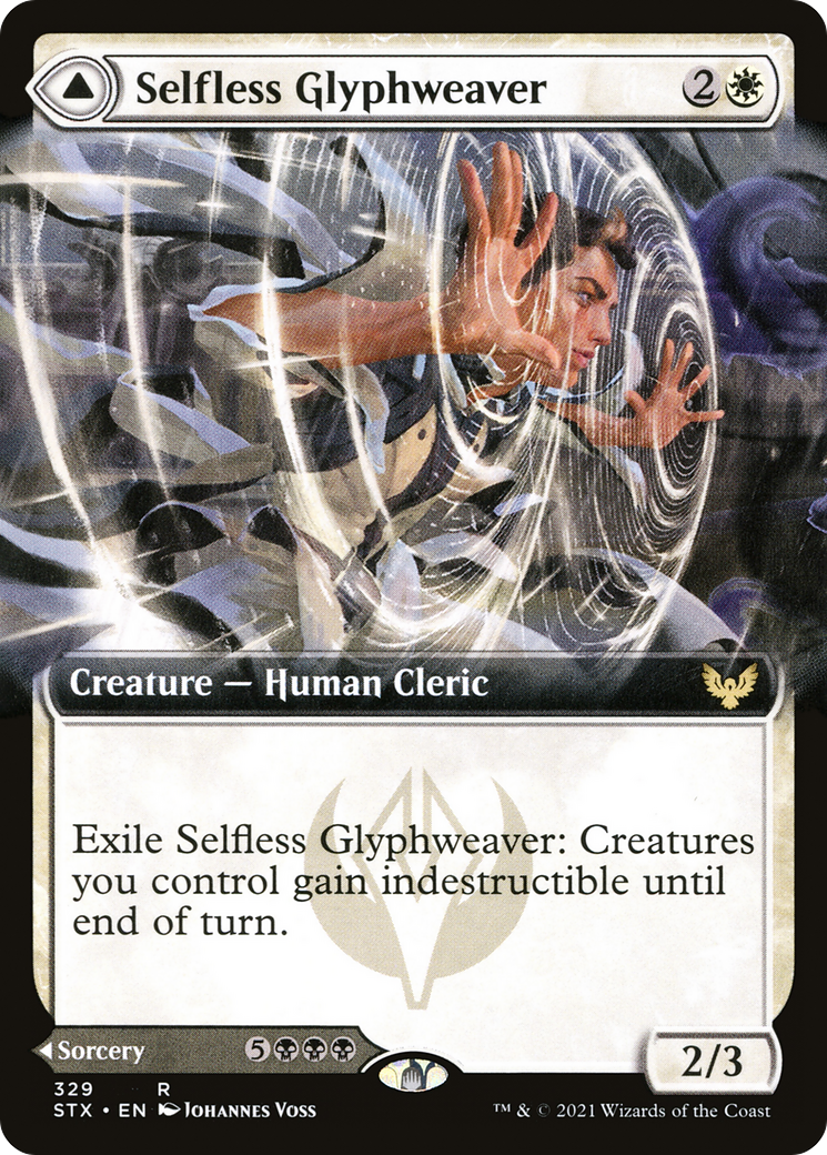 Selfless Glyphweaver // Deadly Vanity (Extended Art) [Strixhaven: School of Mages]-3