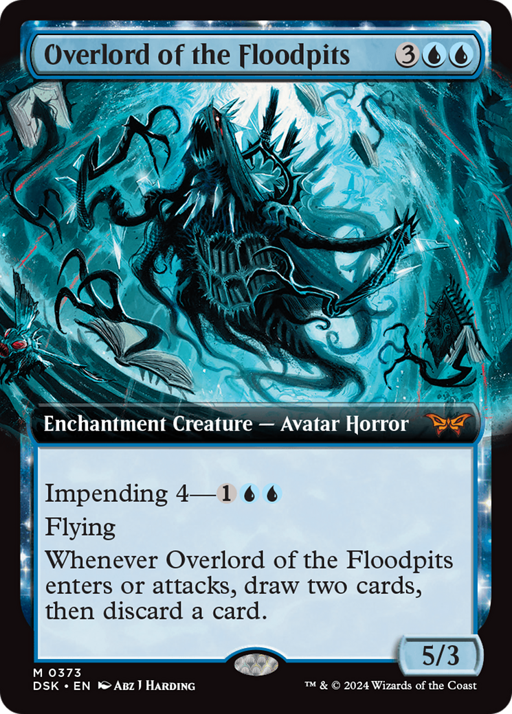 Overlord of the Floodpits (Extended Art) [Duskmourn: House of Horror]-1