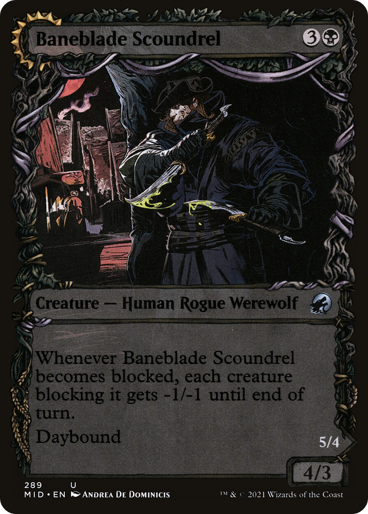 Baneblade Scoundrel // Baneclaw Marauder (Showcase Equinox) [Innistrad: Midnight Hunt]-3