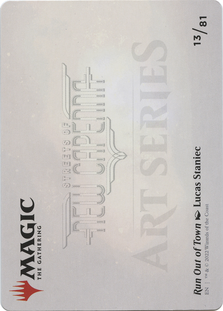 Run Out of Town // Run Out of Town (ASNC-013) - New Capenna Art Series (Borderless) Foil-2