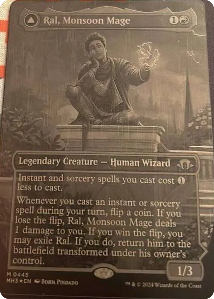 Ral, Monsoon Mage // Ral, Leyline Prodigy (PURL-445) - URL/Convention Promos (Borderless) Foil-3