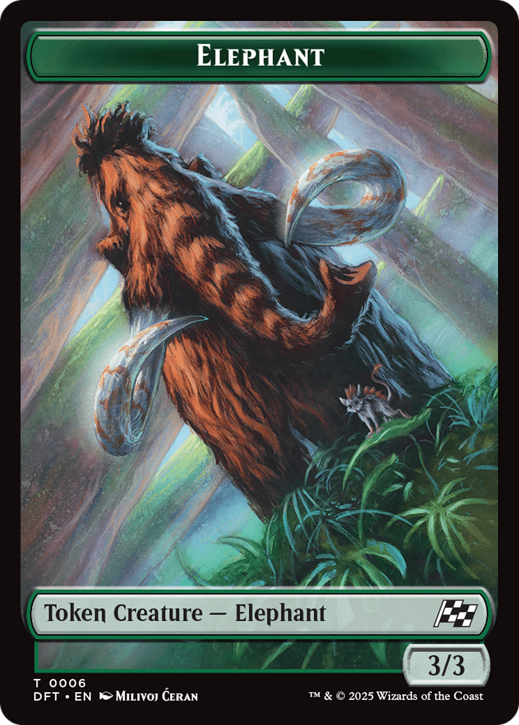 Insect // Elephant Double-Sided Token [Aetherdrift Tokens]-2