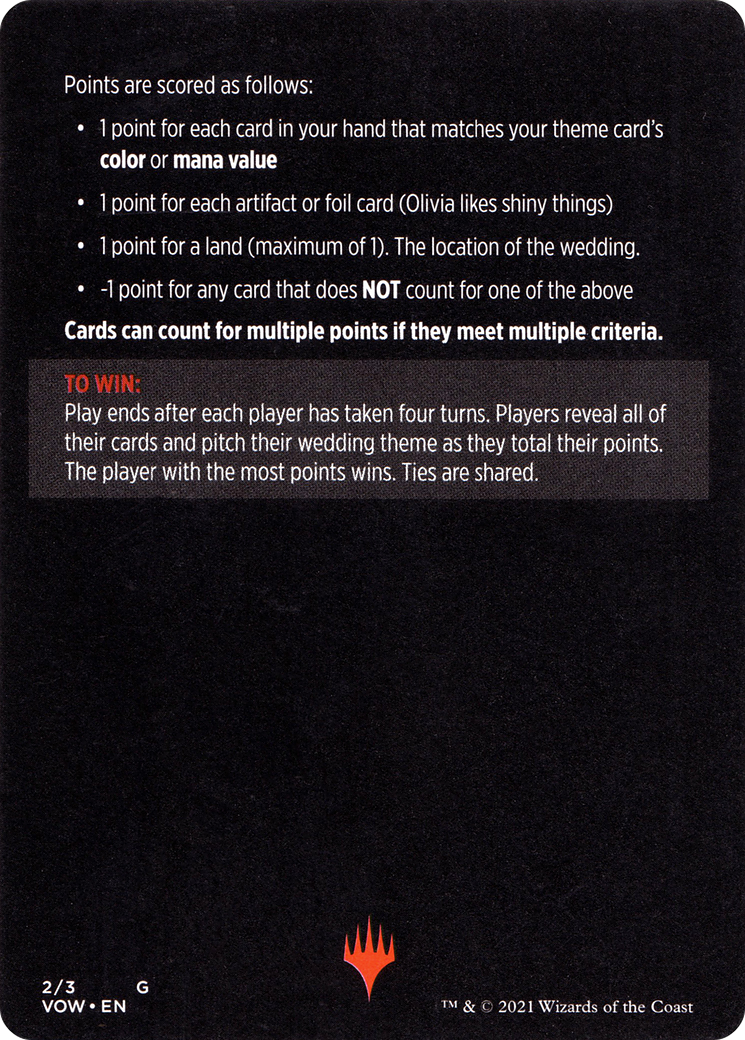 Vampire Wedding Planner // Vampire Wedding Planner (cont'd) (MVOW-002) - Innistrad: Crimson Vow Minigames-2