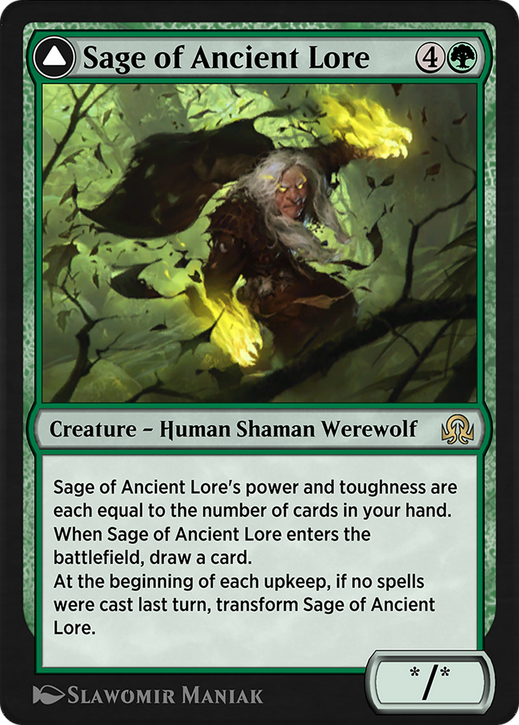 Sage of Ancient Lore // Werewolf of Ancient Hunger (SIR-211) - Shadows over Innistrad Remastered-3
