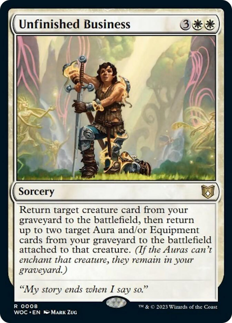 Unfinished Business [Wilds of Eldraine Commander]-1