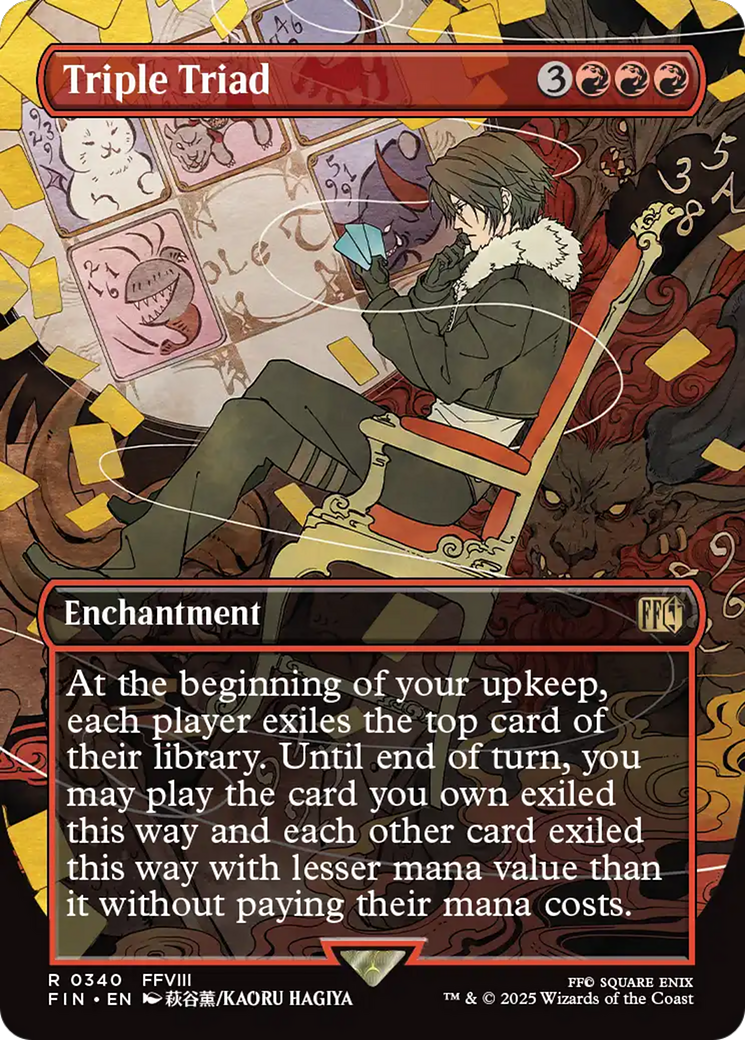 Triple Triad (Borderless) (FIN-340) - FINAL FANTASY: (enchantment) (Borderless) Foil-1