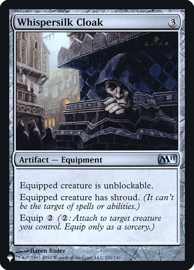 Whispersilk Cloak [Secret Lair: Heads I Win, Tails You Lose]-1