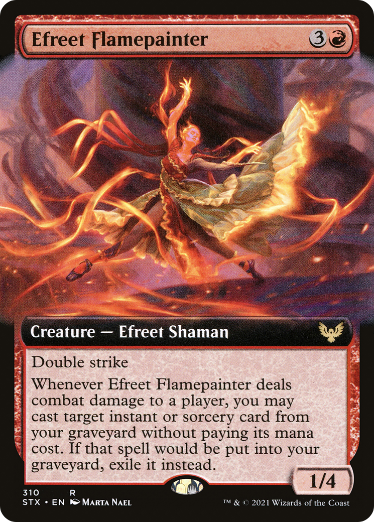 Efreet Flamepainter (Extended Art) [Strixhaven: School of Mages]-1
