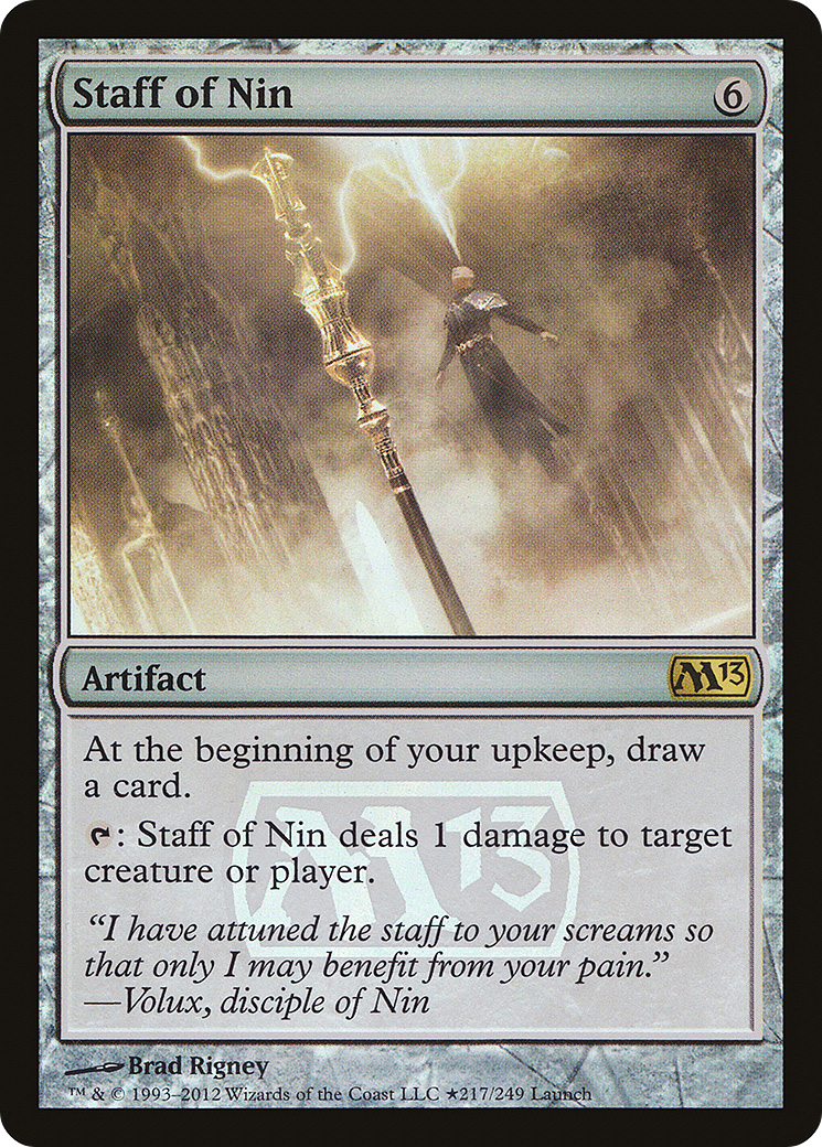 Staff of Nin [Magic 2013 Prerelease Promos]-1